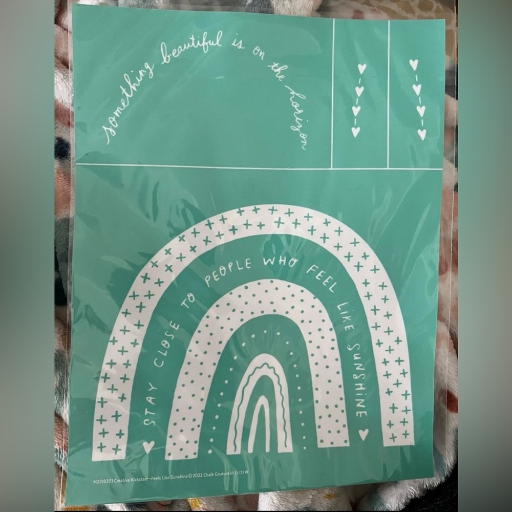 * FEELS LIKE SUNSHINE Chalk Couture Reusable Transfer Stencil Creative Kickstart